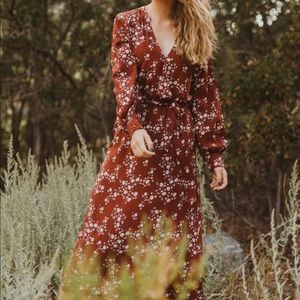 Axis Floral Belted Dress